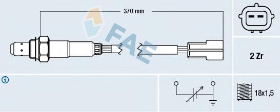77323 FAE Sonda lambda, sensor de oxigênio até o catalisador