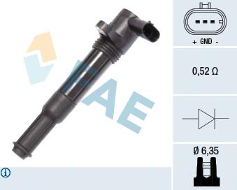 Bobina de ignição FAE 80233 preço, a partir de 36,21 USD