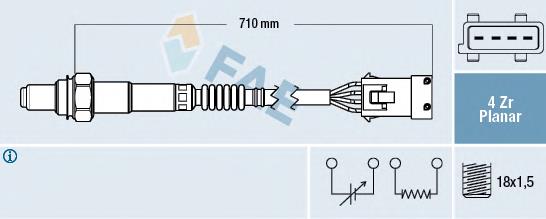 4570909 General Motors Sonda lambda, sensor de oxigênio