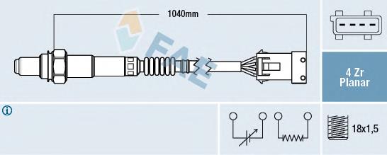 91942 NGK Sonda lambda, sensor de oxigênio