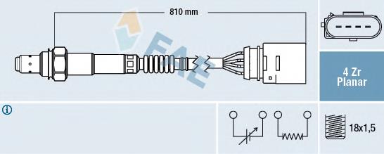 0258006363 VAG Sonda lambda, sensor de oxigênio depois de catalisador