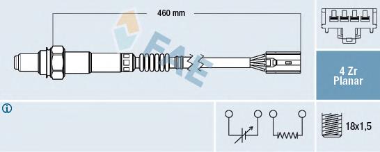 1355420218 Mercedes Sonda lambda, sensor de oxigênio até o catalisador