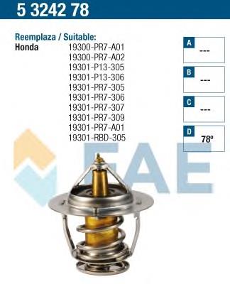 Compre 19301PR7A01 Honda Termostato