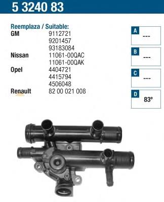 Compre 8200147444 Renault (RVI) Caixa do termostato