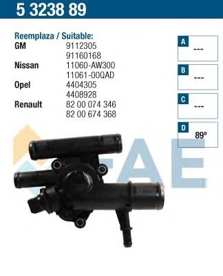 Caixa do termostato TRM105800 Open Parts