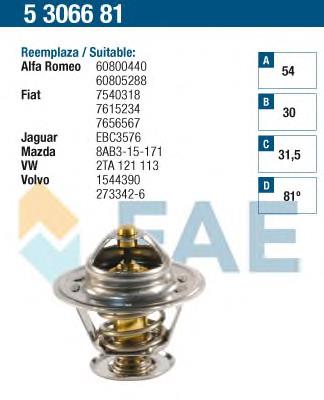 Termostato 7615237 Fiat/Alfa/Lancia