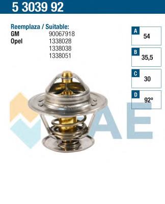 1338028 Opel Termostato