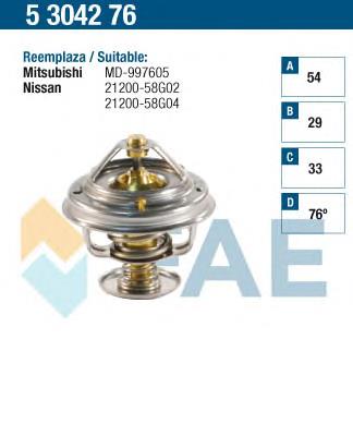 Termostato para Mitsubishi Pajero L04G