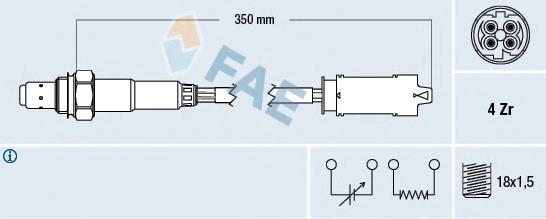 Compre 258003475 Bosch Sonda lambda, sensor de oxigênio depois de catalisador
