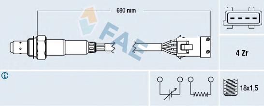Sonda lambda, sensor de oxigênio VAG 0258005081
