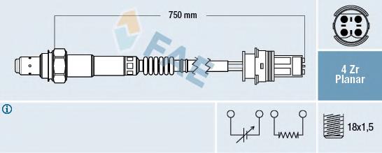 Sonda lambda, sensor de oxigênio NTK 90043