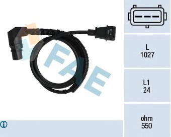 Sensor de posição (de revoluções) de cambota 90493864 Opel