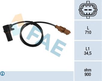 79077 FAE Sensor de posição (de revoluções) de cambota
