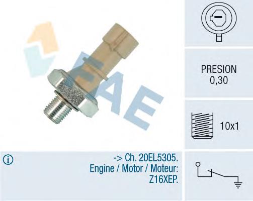 Compre 6240261 Opel Sensor de pressão de óleo
