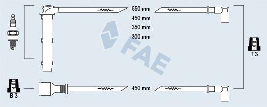 85765 FAE Fios de alta voltagem, kit