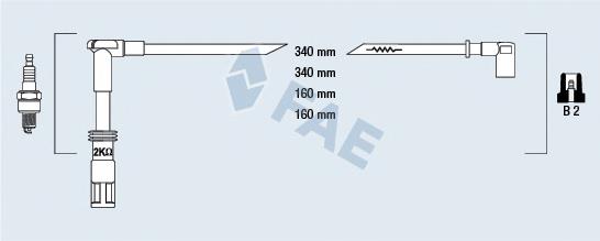 Compre 0046755606 Fiat/Alfa/Lancia Fios de alta voltagem, kit