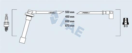85821 FAE Fios de alta voltagem, kit