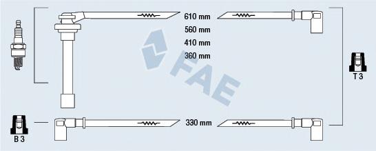 85840 FAE Fios de alta voltagem, kit