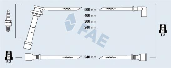 85805 FAE Fios de alta voltagem, kit