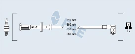 Fios de alta voltagem, kit 85620 FAE