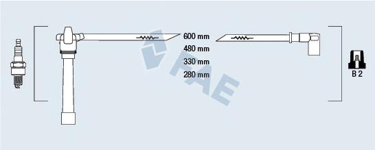 46474814 Fiat/Alfa/Lancia Fios de alta voltagem, kit