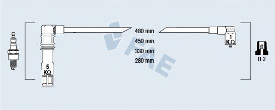 85696 FAE Fios de alta voltagem, kit