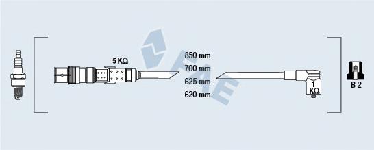 85681 FAE Fios de alta voltagem, kit
