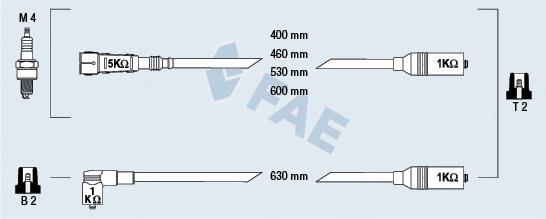 Compre MSK529 Magneti Marelli Fios de alta voltagem, kit