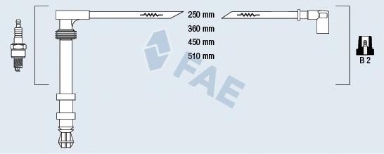 Fios de alta voltagem, kit Fiat/Alfa/Lancia 71776576