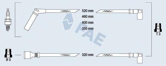 85997 FAE Fios de alta voltagem, kit