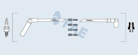 85998 FAE Fios de alta voltagem, kit