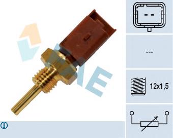 Sensor de temperatura do fluido de esfriamento 0055190791 Fiat/Alfa/Lancia