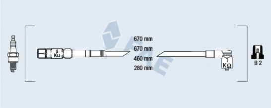 85879 FAE Fios de alta voltagem, kit