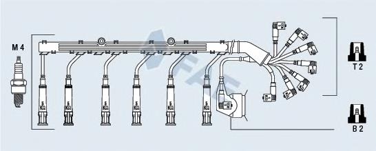 784A100 Bremi Fios de alta voltagem, kit