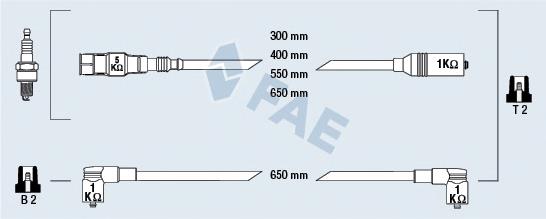 85865 FAE Fios de alta voltagem, kit