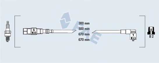 85875 FAE Fios de alta voltagem, kit
