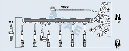 Fios de alta voltagem, kit ENT910224 Engitech