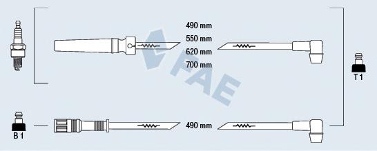 595 NGK Fios de alta voltagem, kit