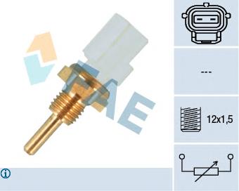 33255 FAE Sensor de temperatura do fluido de esfriamento, no dispositivo