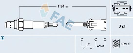291 NGK Sonda lambda, sensor de oxigênio