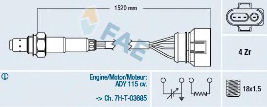 037906265AD VAG Sonda lambda, sensor de oxigênio