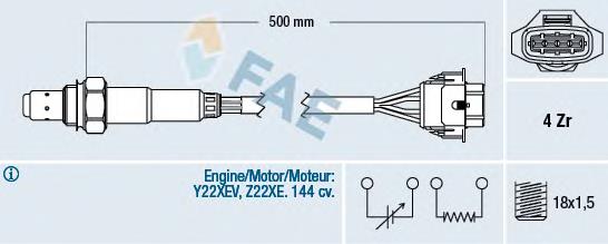 Compre 0855422 Opel Sonda lambda, sensor de oxigênio até o catalisador