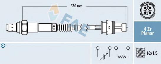 Compre A0015407317 Mercedes Sonda lambda, sensor direito de oxigênio depois de catalisador