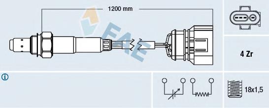 Sonda lambda, sensor de oxigênio 0494 NGK