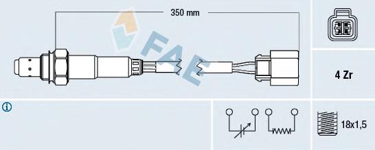 77349 FAE Sonda lambda, sensor de oxigênio