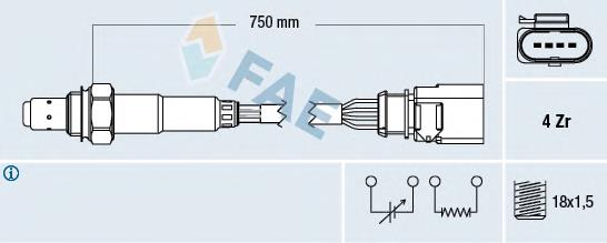 Sonda lambda, sensor de oxigênio até o catalisador FAE 77399 preço, a partir de 55,51 USD