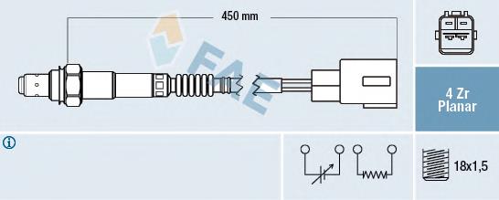 Sonda lambda, sensor de oxigênio até o catalisador Toyota 8946502140
