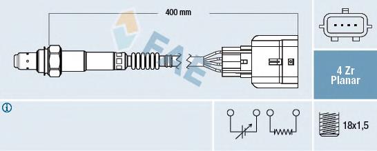 8200830903 Renault (RVI) Sonda lambda, sensor de oxigênio até o catalisador