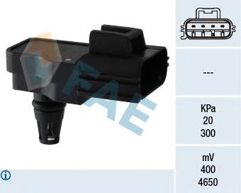Sensor de pressão no coletor de admissão, MAP 1503280 Ford