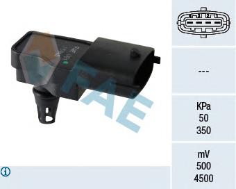 281002709 Renault (RVI) Sensor de pressão no coletor de admissão, MAP